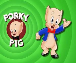 yapboz Porky Pig, Warner Bros Loonely Tunes bir çizgi film karakteri